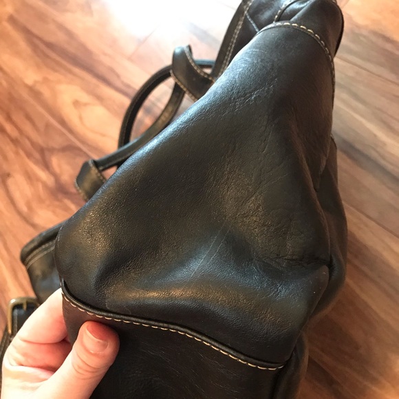 Levenger Black Leather St. Tropez Tote Bag - Picture 5 of 8